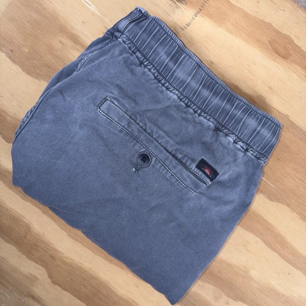 Faherty Essential Drawstring Shorts Mens Large Blueish Gray Cotton Modal Linen